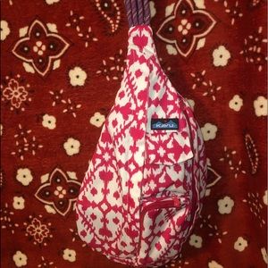 Pink and White Kavu Bag